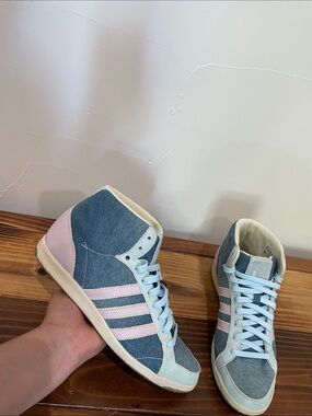 🔥RARE🔥 adidas Retro Women's adi Hoop Mid Grun Shoe,Neoblue/Purple/Glacier 9